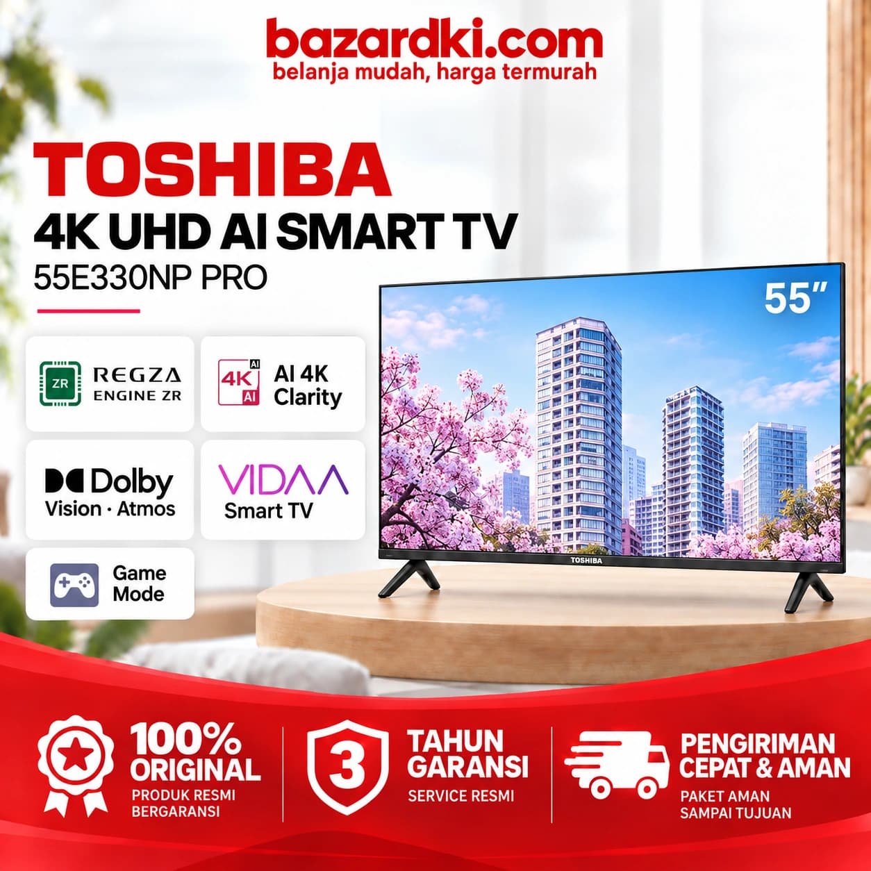 Toshiba 55 inch Smart TV - 55E330NP PRO, kategori TV