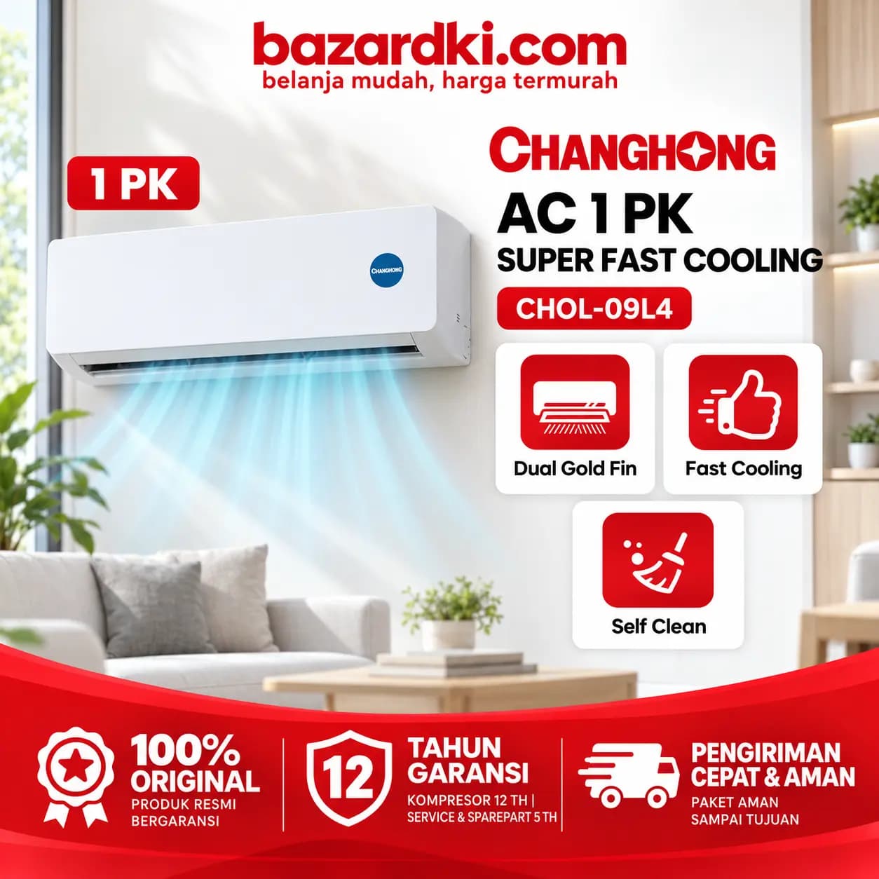 Foto 1 dari 5 Changhong AC STANDARD 1 PK