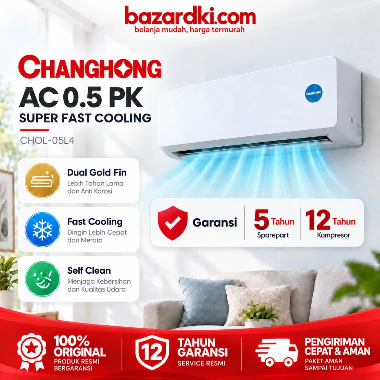 Changhong AC STANDARD 0.5 PK, kategori AC